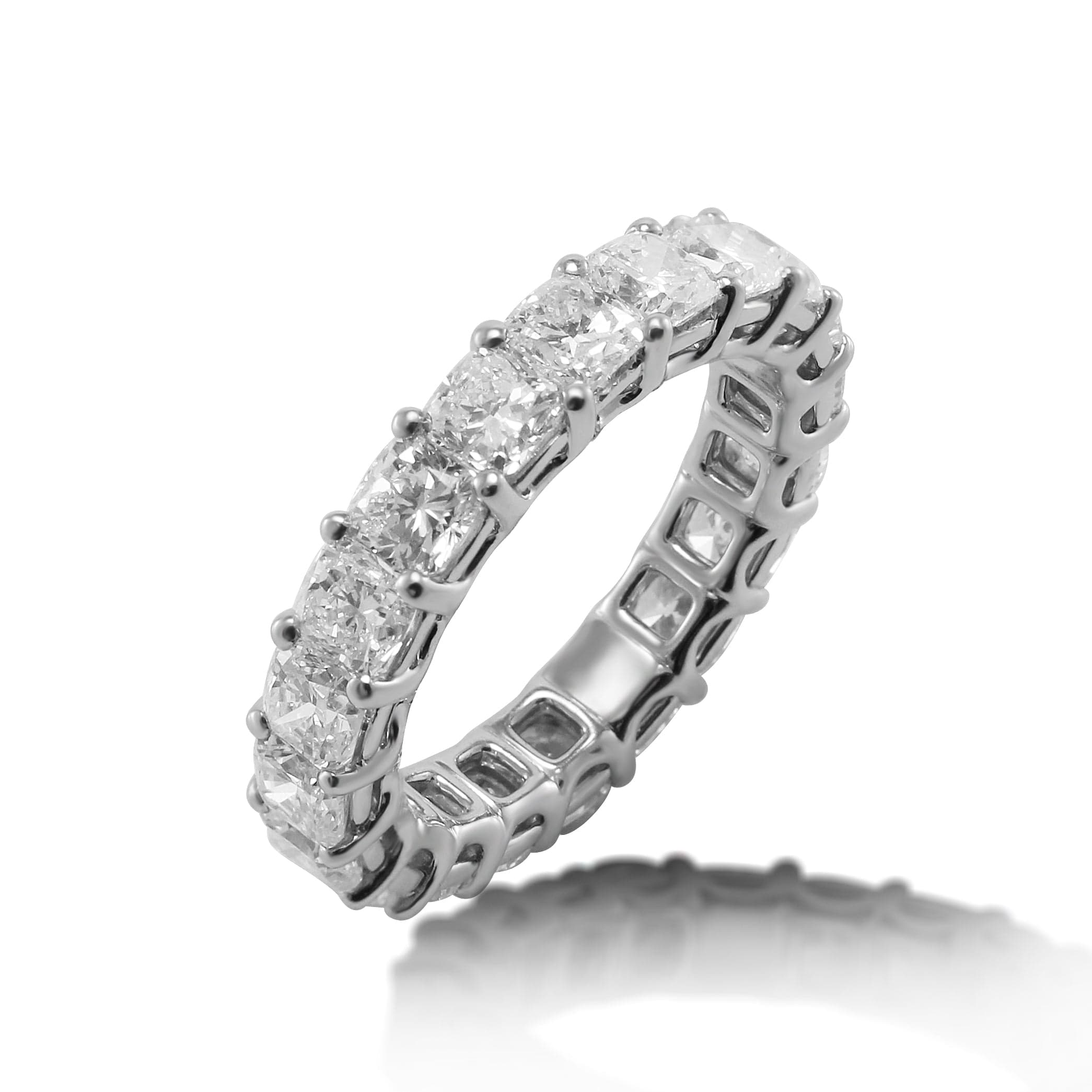 Cushion Cut Eternity Band