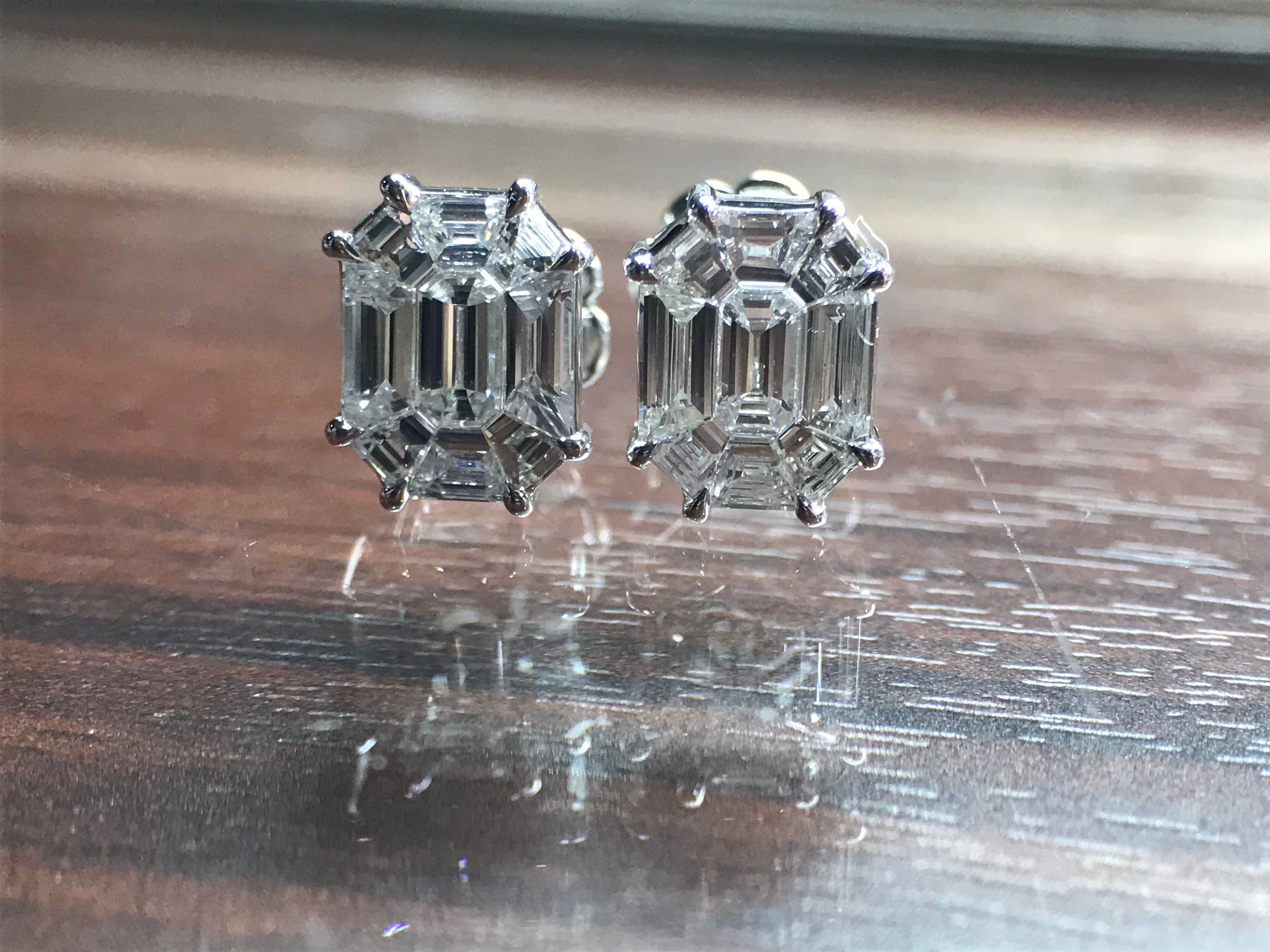 Empiecut diamond earrings
