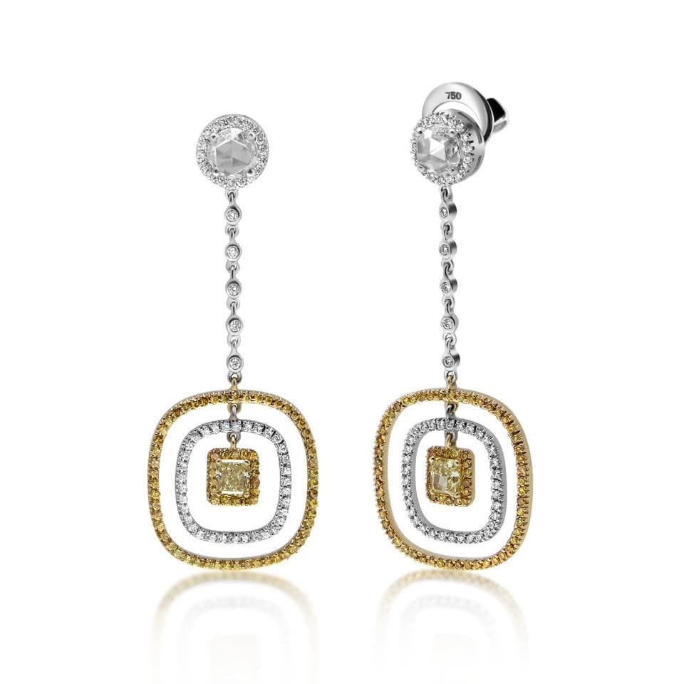 Earrings s/w int & wh diamonds