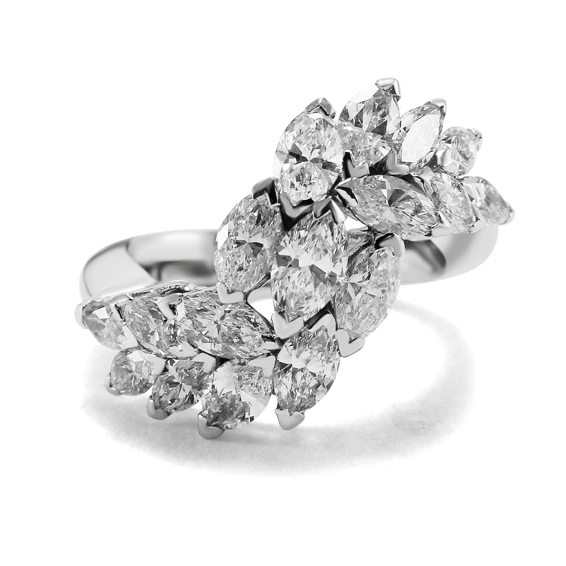 Marquise Cluster Couture Diamond Ring