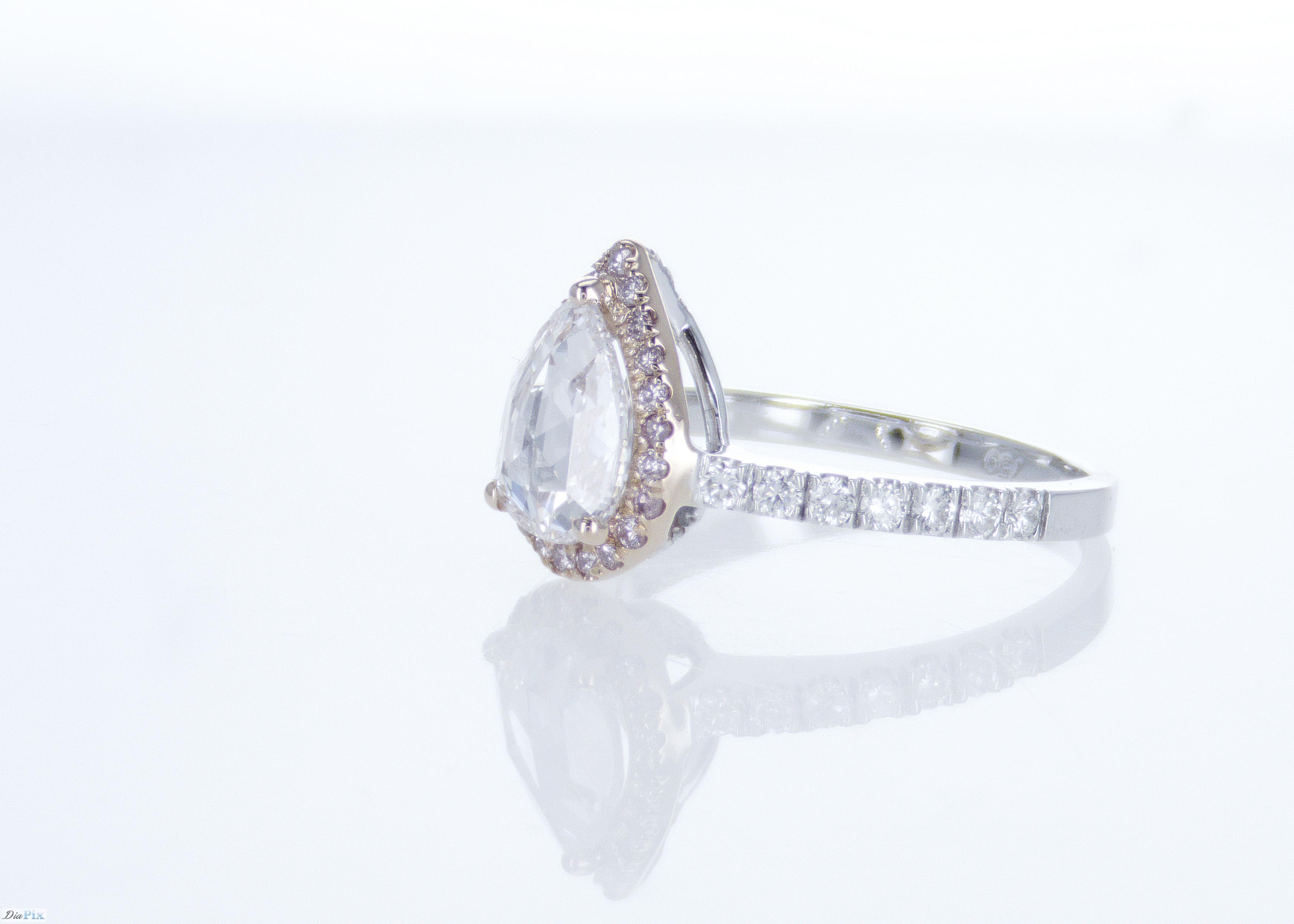 Ring 18kw&pink gold s/w natural diamond