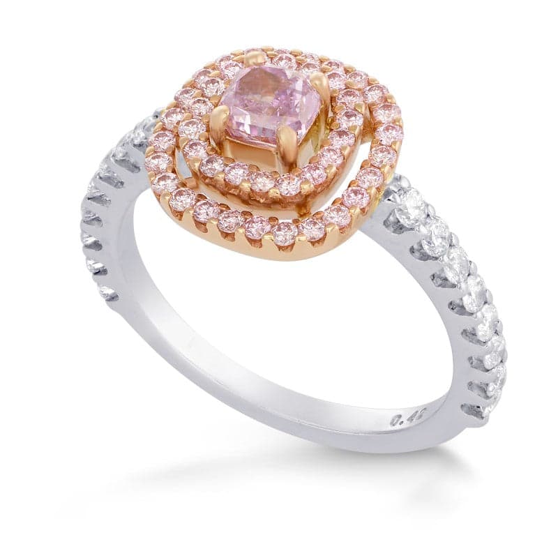 Ring PT950&18kpink gold s/w Fancy intense pink diamond