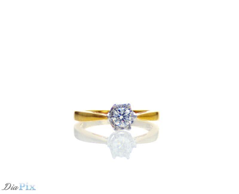 Ring 14ky gold s/w Diamond