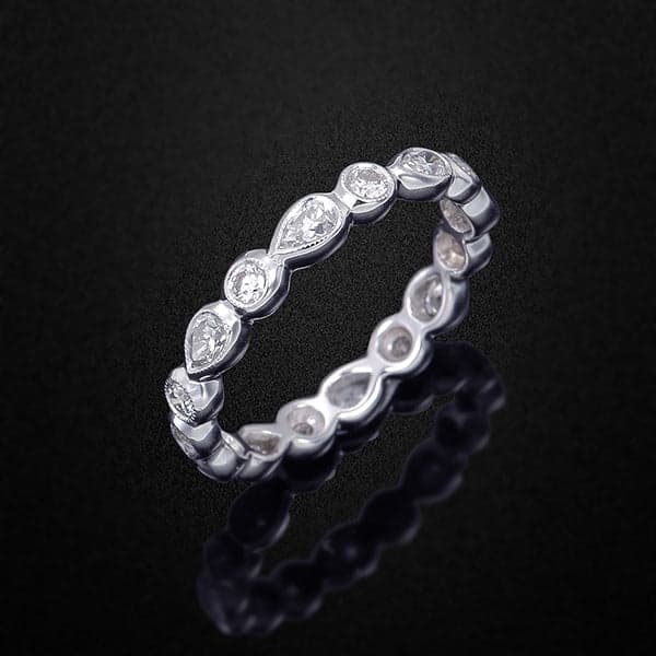 Eternity Ring 18KW GOLD s/w Mix diamond
