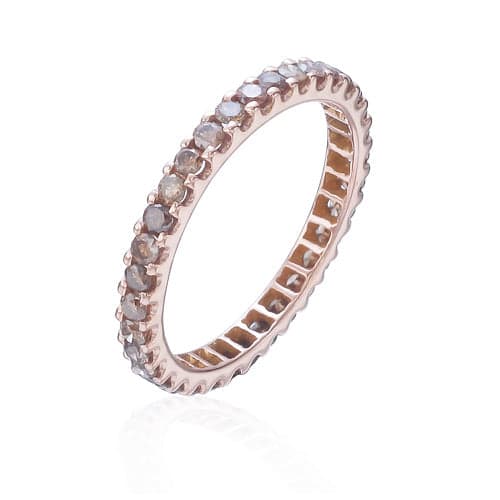 Eternity band Ring 18KP GOLD s/w Browen diamond.