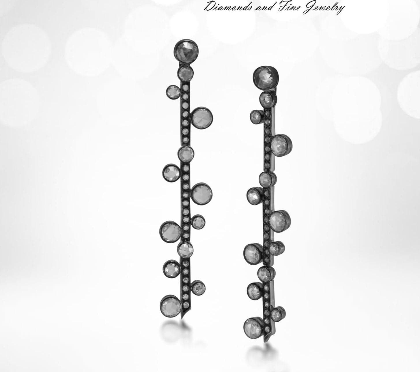 Earrings 18KWGOLD s/w Rose cut diamond.