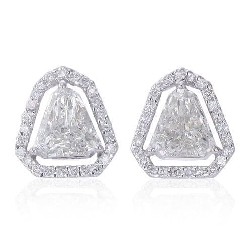 HM Earrings 18KWGOLD s/w Bulet cut diamond.