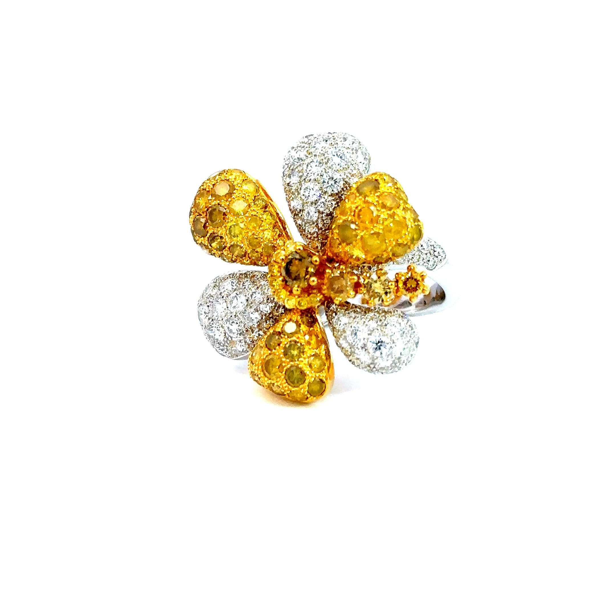 Ring 18KYWGOLD s/w Natural Fancy