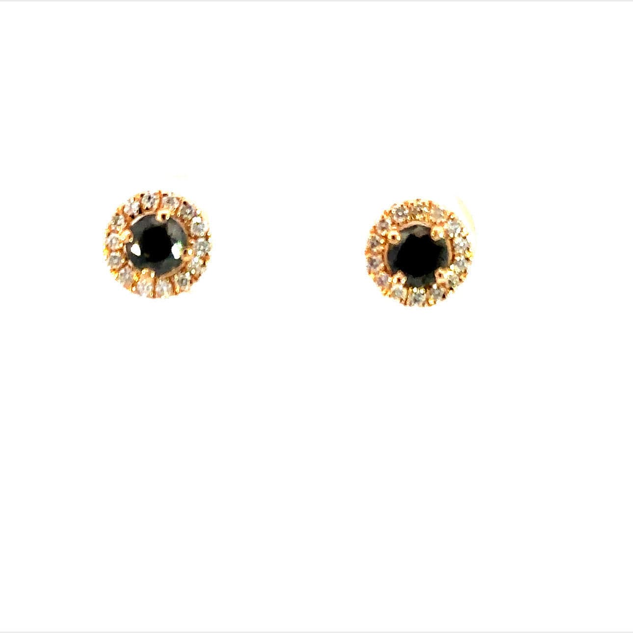 Earrings 14KPGOLD s/w Black & white diamond.