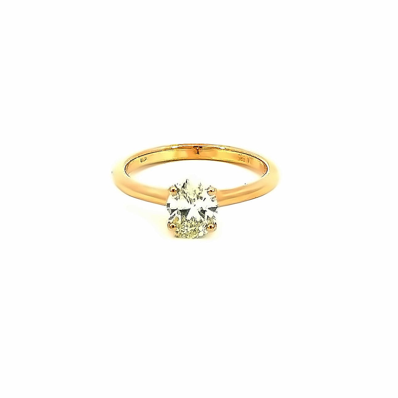 Ring 14KPink Gold s/w Oval diamond LVS2 IGI