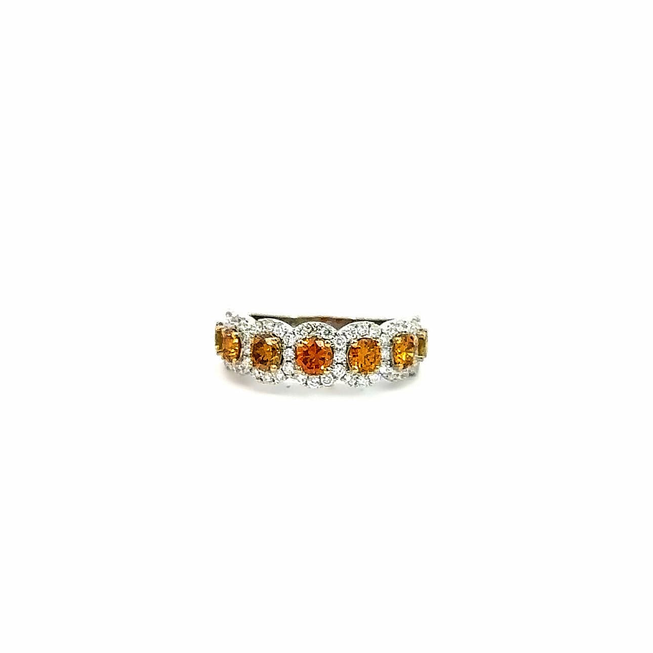 Ring 18KW Gold s/w Fancy Natural Diamond & white diamond