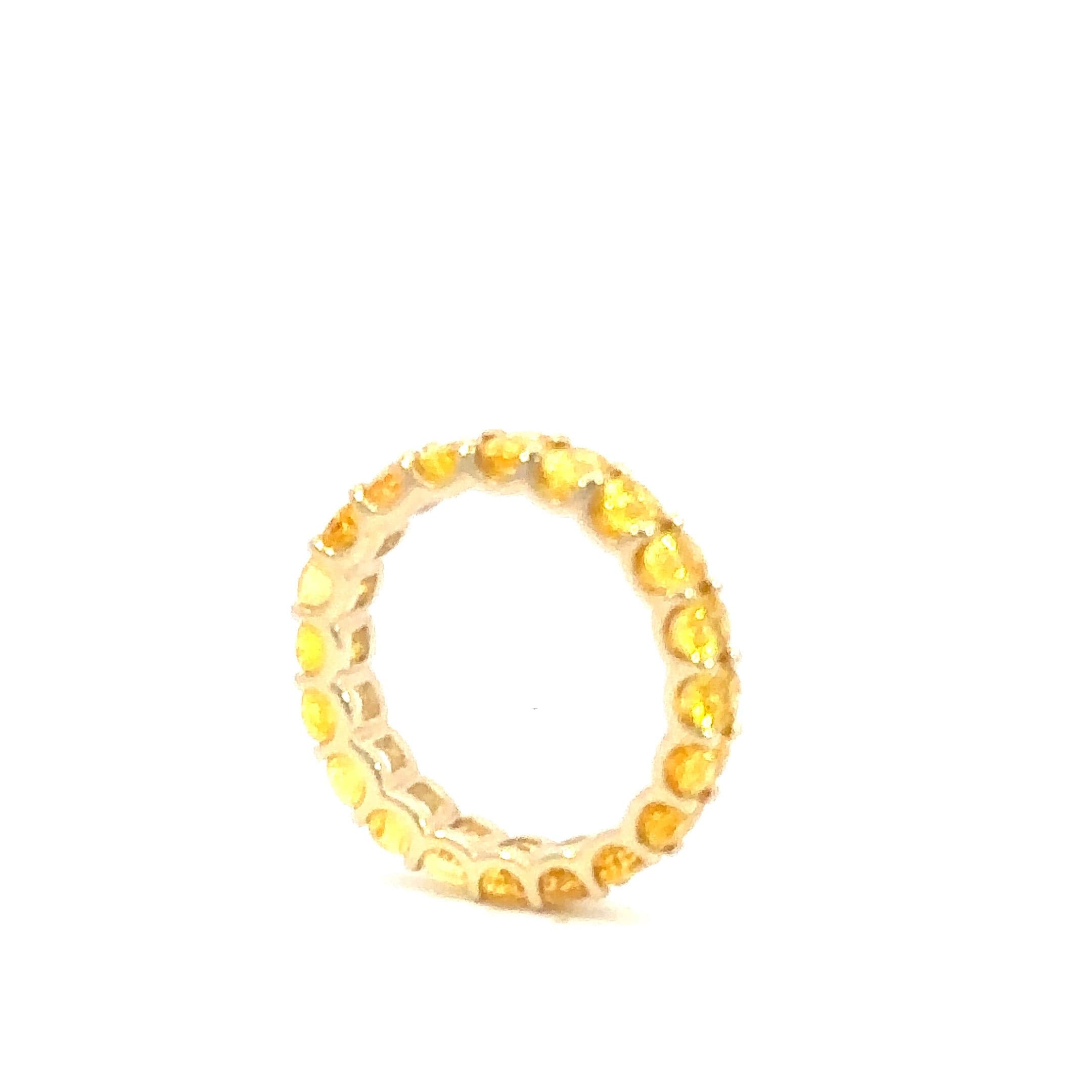 Eternity Ring 14KGold s/w Yellow Sapphire